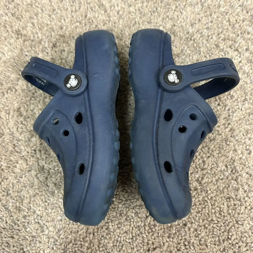 Lily Dan Clogs Kid's 7/8 Blue Slip‎ On Comfort Shoes